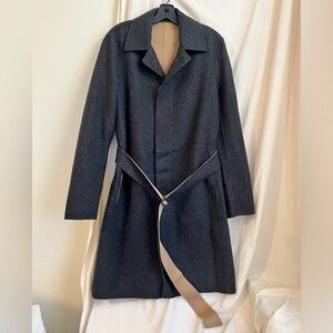 THEORY Penley Double Face Wool Blend Belted Coat sz S